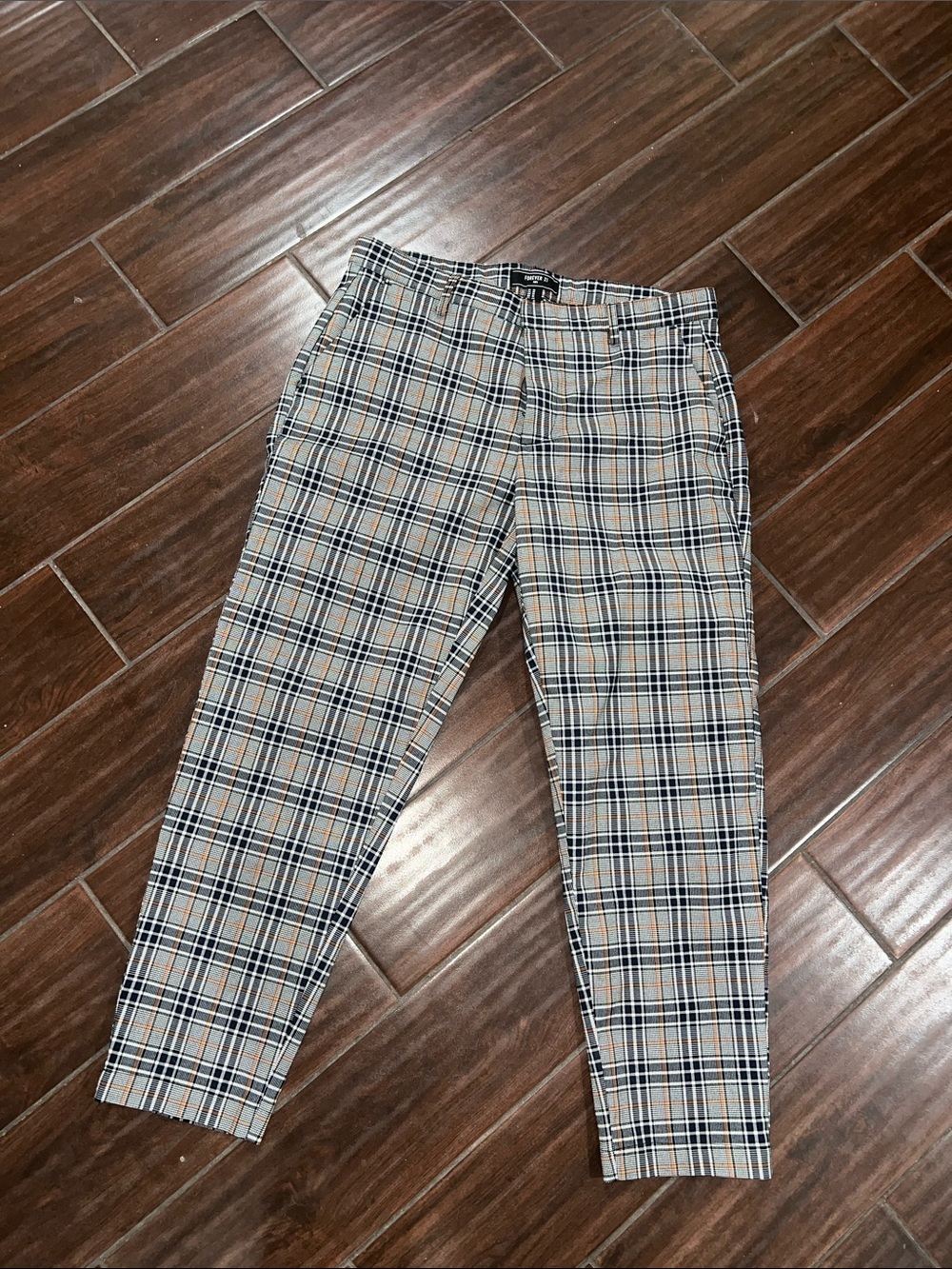 Makeup Forever Men’s Plaid Chinos in Beige, Black, White